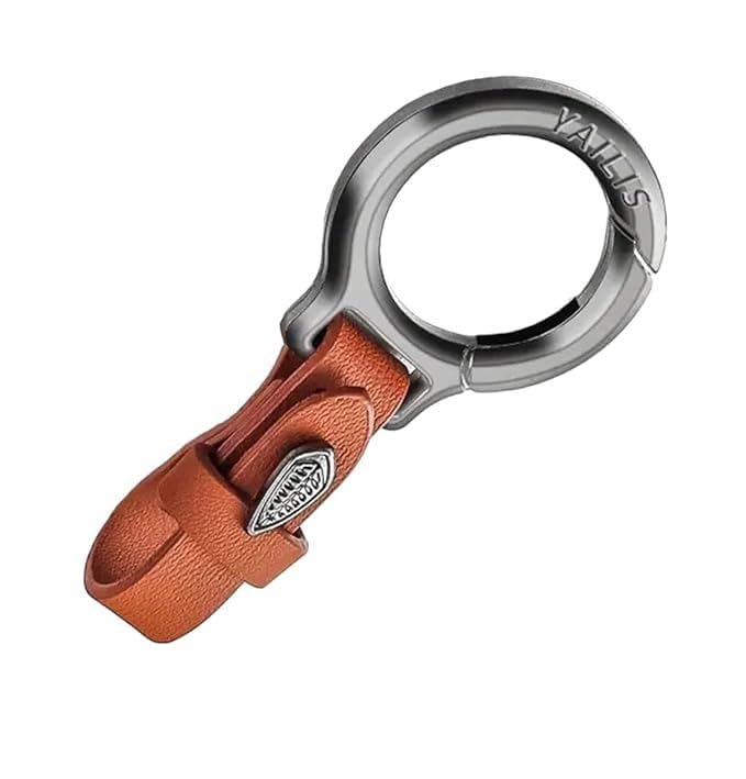 Image of BK 10 IMPORT & EXPORT Labor Saving Hand Car Jack Wrench with Keychain | Wrench | Jack Ratchet Wrench for Car | Leather Universal Keychain (Jack Wrench & Keychain)
