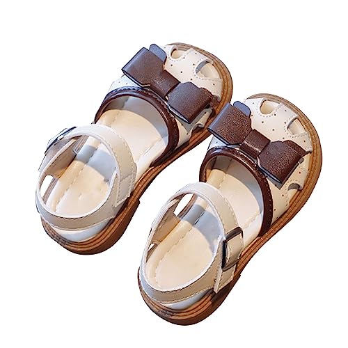 kids sandal size 13 Out Princess Shoes Baby Summer Baotou Soft Soled Beach Shoes Bow Flower Girl Wedding Party Shoes2