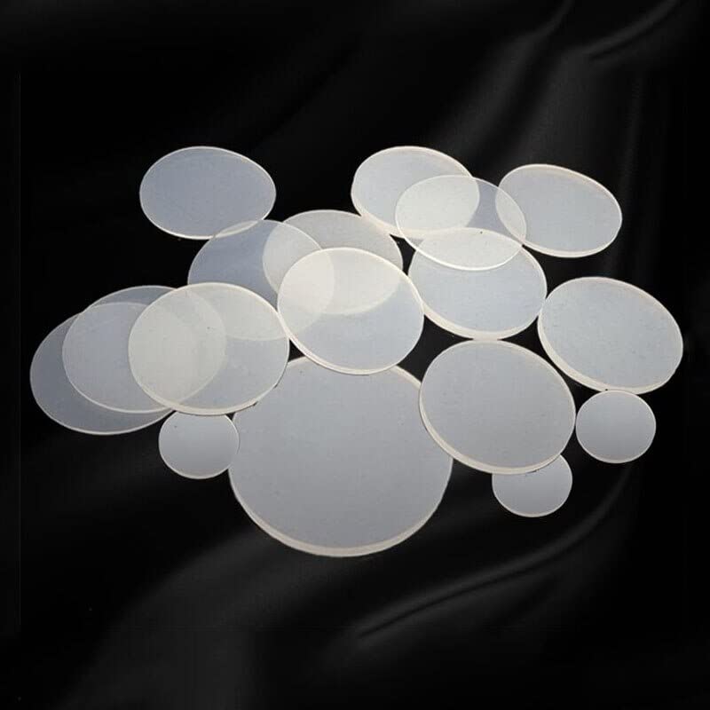 Silicone Rubber Gaskets - 5/10PCS, Dia 15-100mm, 1/2/3mm Thickness, Heat Resistant, Milky Translucent(Dia 70mm(5Pcs)-THK 3mm)