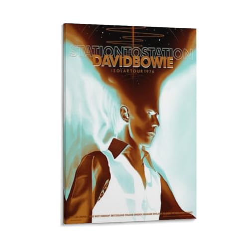 Fmesoo David Bowie Station to Station And The ISOLAR TourFashion Poster Decorative Painting Canvas Wall Art Living Room Posters Bedroom PaintingLiving Room Illustration Poster16x24inch(40x60cm)