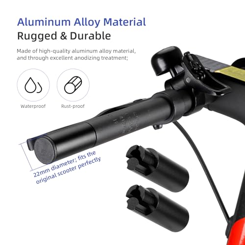 ulip Scooter Aluminium Lenker Verlängerung Set für Armaturenbrett Handys Rückspiegel für Xiaomi M365 Pro Pro2 1S MI3 Segway Ninebot ES Schwarz