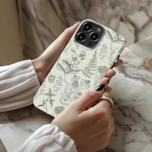 Esdot for iPhone 15 Pro Max Case Cute - Wireless Charging - Preppy Floral | Compatible with Magsafe, Dual-Layer Hard Shell & Silicone, Aesthetic Wildflower Phone Cover for Women Girls - image 2