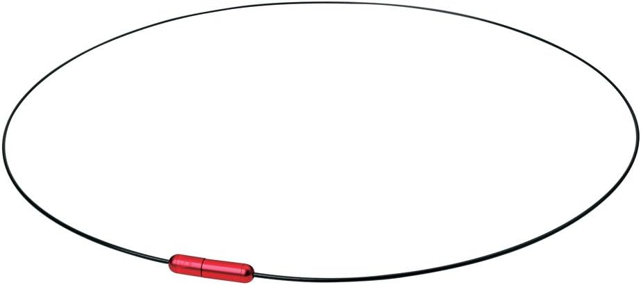 Phiten Titanium Necklace Wire Air Black/Red, 20"