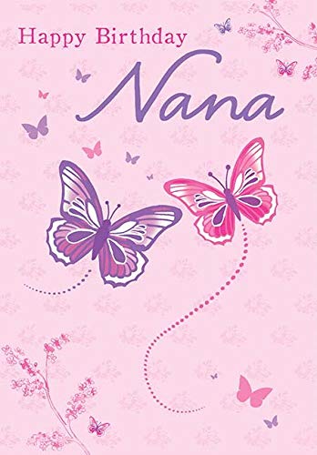 Piccadilly Greetings Traditional Birthday Card Nana Pink - 7 x 5 inches