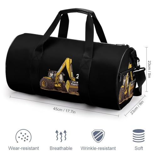 I'm Digging Being Sports Gym Bag Travel Duffel Workout Bag with Adjustable Strap2