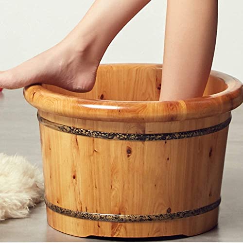 Tina de pie de madera para baño de pies de ciprés miniatura 2