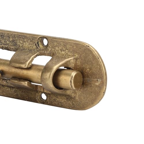 Drikou Brass Slide Barrel Door Bolt, Slide Door Bolts, Heavy Duty Gate Security Lock Latch - Image 4