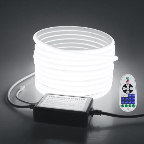 Tira de Luz LED Exterior 32.8 pies Impermeable COB 6000K Blanco Frío miniatura 2