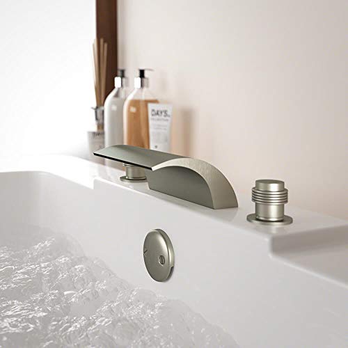 Mr Direct 719-Bn Brushed Nickel 2-Handle Mount Roman Tub Faucet #TOP1