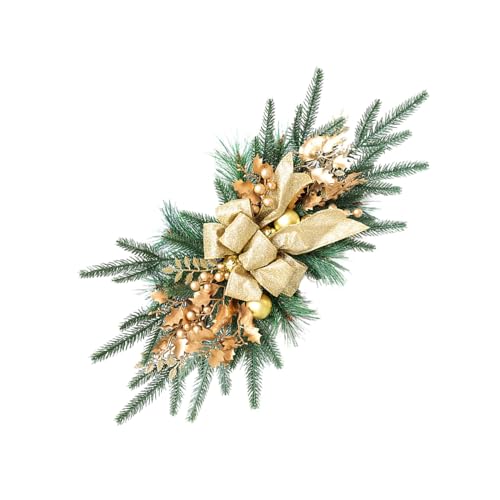Nœud d'escalier de Noël grand format rigide et réutilisable pour rampe