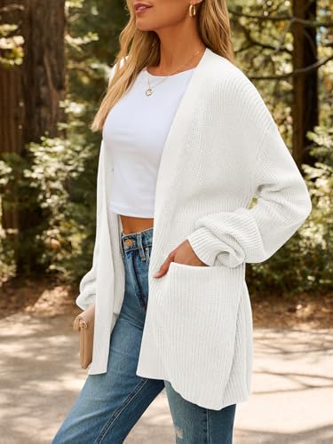 Image of LILLUSORY Womens Oversized Cardigans Soft Knit Cardigan Sweater with Pockets
