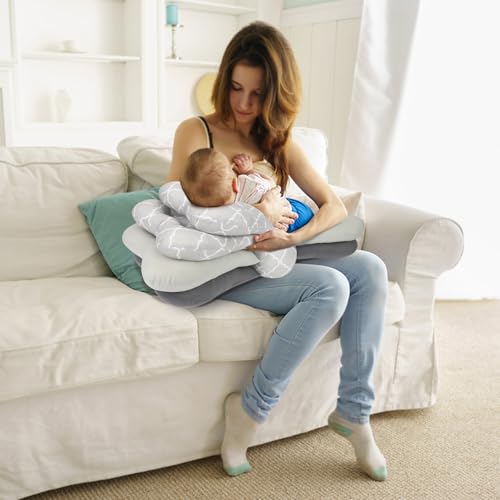 Cuscino per bambini – Cuscino regolabile per allattamento, imbottitura in cotone PP, lavabile in lavatrice
