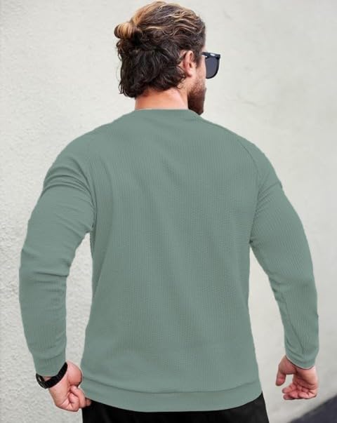Image of Mens Stripes Full Sleeve Polycotton Tshirt| Comfortable, Lightweight,Breathable, Skin Friendly