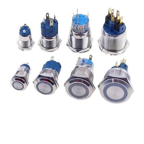 Interrupteur moteur de voiture vert fixe 12mm pour tableau de bord
