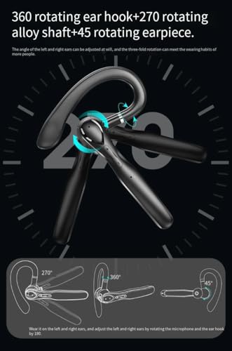 Auricular inalámbrico Bluetooth con micrófono y control táctil miniatura 3