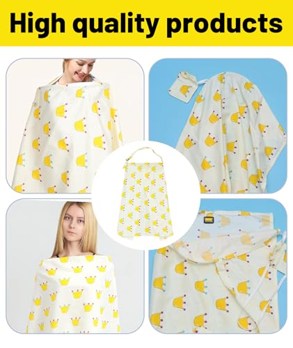Image of 1pas nursing cover for breastfeeding, feeding covers for nursing mom，feeding cover，Nursing Cover for Breastfeeding, Feeding Apron for Mom, Breathable Cotton Feeding Cover, Adjustable Nursing Scarf for Mothers, Lightweight Feeding Shawl Breastfeeding Mother