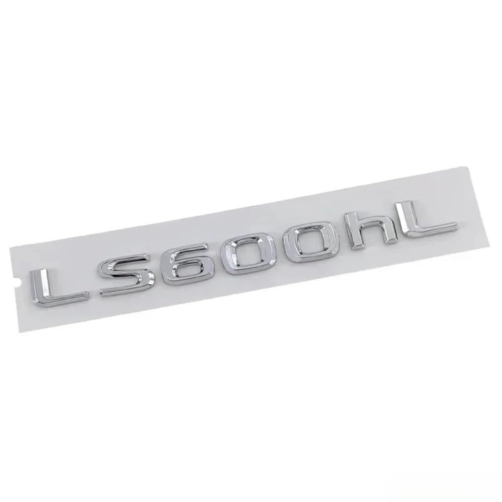 TVAAGHBCBR ABS Car Body Side Emblem Rear Trunk Badge Decal Compatible With Lexus LS350 LS400 LS460L(LS600hL-Silver)