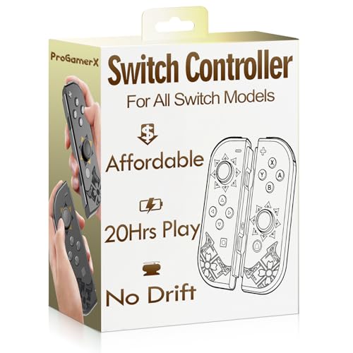 Switch Controller Replacement,Wireless Pro Controller with No Drift Joystick,Dual Vibration, Motion Control,Wake-Up,Screenshot,Ergonomic Grip,work with Switch/OLED/Lite,Best Value Alternative (Grey)