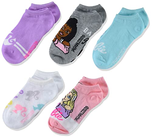 Barbie Girls 5 Pack No Show Socks