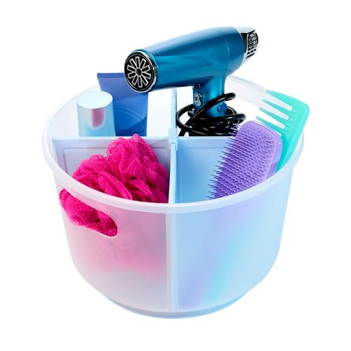 Madesmart Divided Bathroom Tote, Bath Blue