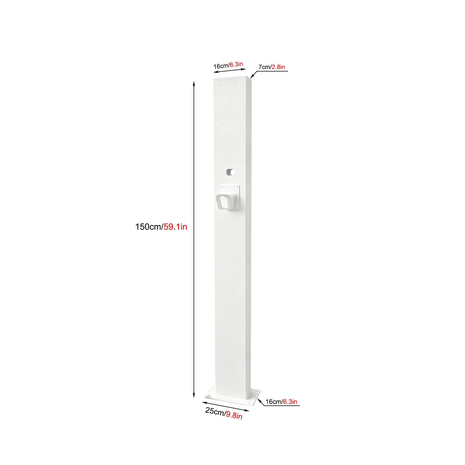 Supporto per Stazione di Ricarica EV,Stazione di Ricarica Universale per Esterni,Adatto Sia for Uso Interno Che Esterno Robusto e Durevole Disponibile in Bianco/Nero(White)