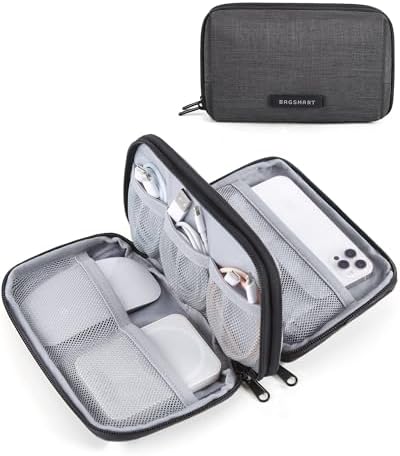 BAGSMART Electronics Organizer Travel Case, Cable Charger Cord Te...