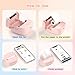 Gloryang JD-23 Sticker Printer, Mini Portable Thermal Printer Print Pod, Inkless Bluetooth Label Maker Machine for DIY Crafts, Journaling, Office & Home Use, 2 Rolls Sticker Paper, Pink