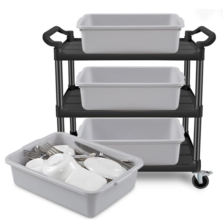 Pekky 5 Pack 8 Liter Plastic Bus Tub