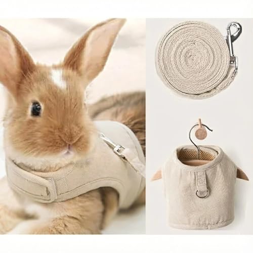 MANON ROSA Rabbit Harness & Leash Set for Dwarf Bunnies