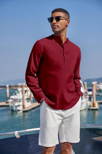 Image of Zombom Men's Kurta || Chinese Collar Long Sleeves || Straight Hip Length Kurtas || Short Kurta for Men || for Festival || Function || Occasion Wear Fancy Kurta for || Best Gifts for Men