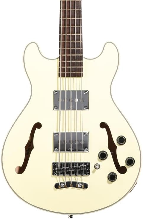 Warwick RockBass Star Bass 5-string Hollowbody Electric Bass - Solid Crème White