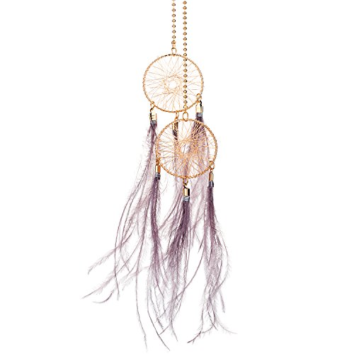 JOUDOO Handmade Dream Catcher Car Rear View Mirror Pendant Charm Home Accessories GJ014 (Grey)