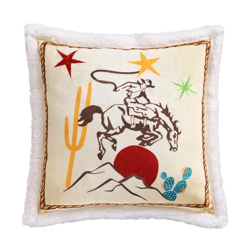 Image of Paseo Road Indigo Hill by HiEnd Accents Desert Rider 18x18 Throw Pillow