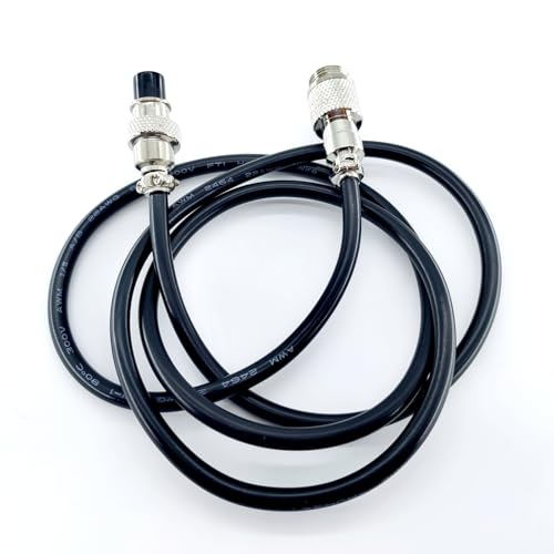 Cable conector aviación GX12 6 pines macho a hembra 1 m miniatura 7
