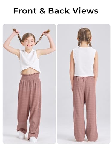 Image of Girls' Clothing Sets Sleeveless Bow Crop Top Wide Leg Linen Pants 2026 Summer Outfits Cute Kids Clothes