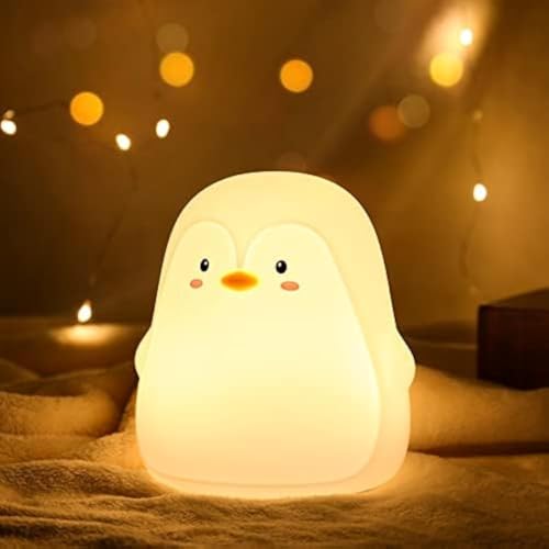 ZKLiLi Cute Penguin Night Light Penguin Lights for Boys Girls Nightlight Kids Teens Room Decor Silicone Animal Night Lamp (Penguin)
