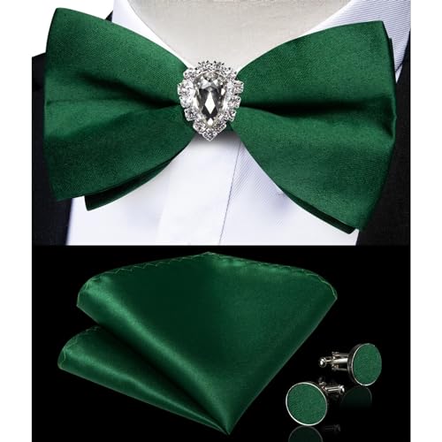 Set de corbata de moño de seda preanudada para fiesta miniatura 5