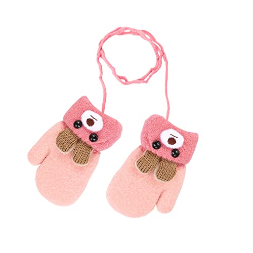 Aniywn Toddlers Kids Warm Winter Full Finger Gloves Baby Thick Fleece Lined Ski Gloves Soft Stretch Mittens Gloves