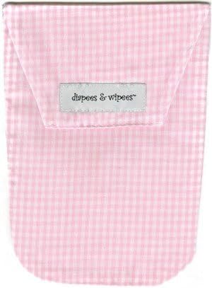 Diapees and Wipees Accessory Bag - Pink Gingham