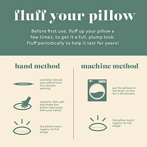 Image of ComfyDown 20x30 Throw Pillow Insert, Down & Feather Fill, 100% Cotton Cover, Made in USA - Premium Soft Lumbar Decorative Pillow Form Sham Stuffer for Bed, Sofa & Couch