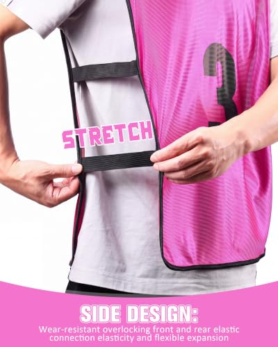 Image of Yahenda 24 Pcs Soccer Pinnies Numbered Vests Adult