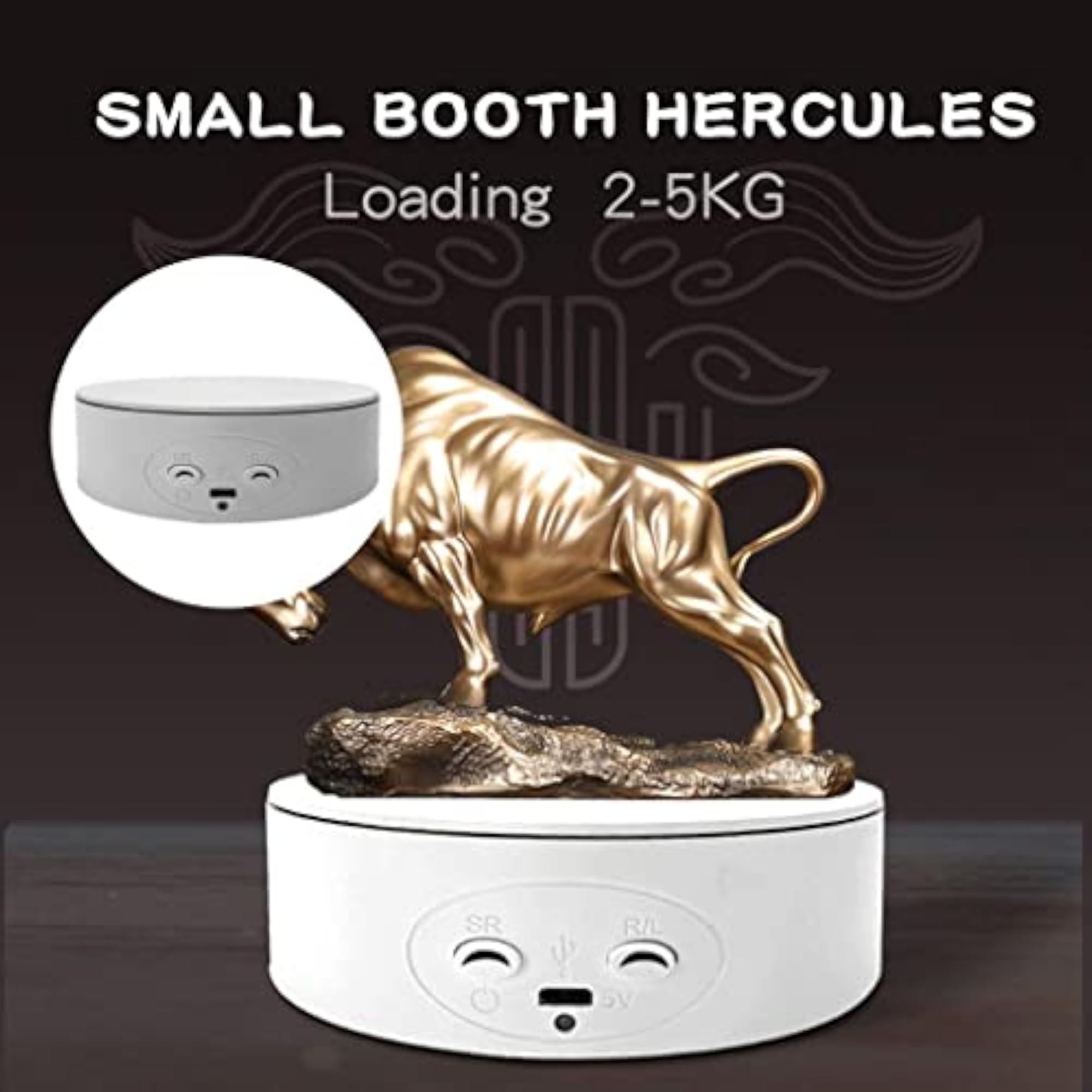 Electric Rotating Display USB Charging Turntable for Photography