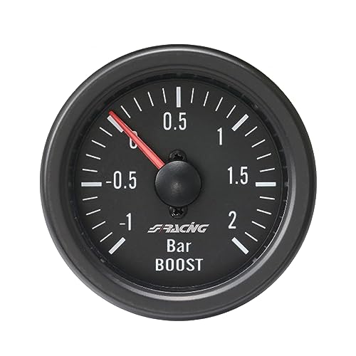 Simoni Racing BV/B Indicador Mecánico de Presión Turbo+VAC, Negro