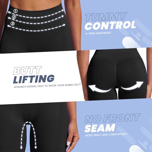Image of CAMPSNAIL Workout Biker Shorts Women - 3 inch /5 inch /8 inch High Waisted Tummy Control Spandex Booty Volleyball Shorts for Yoga Dance