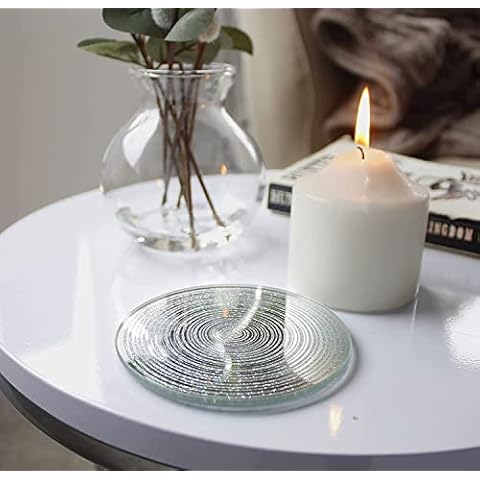 Marco Paul Silver Mirrored Candle Plate Set Cover