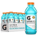Gatorade Electrolyte Beverage, Glacier Freeze, 20 Fl Oz (Pack of 12)