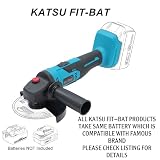 KATSU FIT-BAT 102604 Akumulatorowa szlifierka kątowa 21 V, 115 mm, 125 mm, kompaktowy rozmiar, do cięcia, szlifowania, polerowania i ostrzenia, akumulatory nie są dołączone