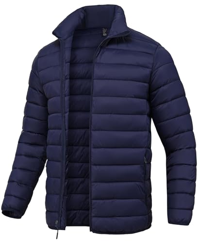 Image of SPOSULEI Men Puffer Jacket Packable Lightweight Winter Jackets Coats Outdoor Waterproof Insulated Jackets