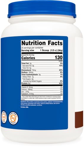 Image of Nutricost Whey Protein Concentrate (Chocolate) 2LBS - Gluten Free & Non-GMO