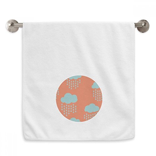 Serviette absorbante nuage pluie orange pour visage